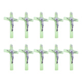 Pingente De Crucifixo Luminous Glow In The Dark Ornamento De