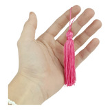 Pingente De Seda Tassel - Franja - Rosa Escuro - C/100 Nybc