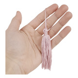 Pingente De Seda Tassel - Franja- 100 Unidades- Rose - Nybc