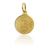 Pingente Em Moeda Antiga - Bitcoin Medalha