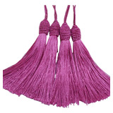 Pingente Franja Tassel Com Tulipa Pink