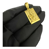 Pingente Jesus 3d Placa - Banhado A Ouro 18k
