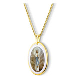 Pingente Medalha Nossa Senhora De Lourdes Ouro