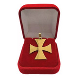 Pingente Ouro 18k Cruz De Malta