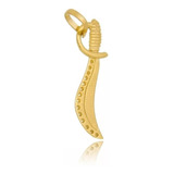 Pingente Ouro 18k Orixá Adaga De Iansã 18mm