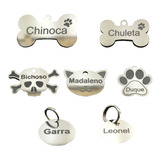 Pingente Plaquinha Inox Identificação Pet Cachorro Gato