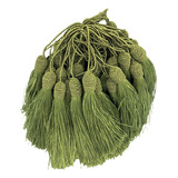 Pingente Tassel 9cm Poliéster Franjas Verde