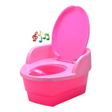 Pinico Infantil Musical 3em1 Redutor Degrau Pinico Love Rosa