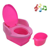 Pinico Infantil Musical 3em1 Redutor Degrau Pinico Love Rosa