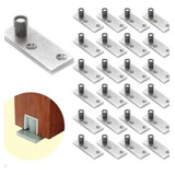 Pino Guia Alumínio Reto 9mm 12mm Porta Correr Madeira 24 Pçs
