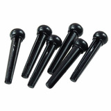 Pino Plástico P/ Cordas Violão Profissi Preto Kit C/ 6 P951