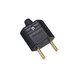 Pino Plugue (plug) Macho 2 Pinos 10a Preto - Kit 10 Peças 