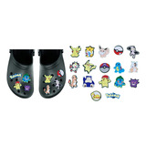 Pins Botons Enfeite Para Crocs Pokemon - Kit Com 6 Sortidos