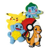 Pins Botons Para Crocs Dos Pokemons Kit Com 5 Unidades