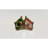 Pins Da Bandeira Do Brasil X Polinésia Francesa
