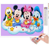 Pintura Com Diamantes Diy 5d Baby Mickey Disney 30x40cm