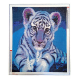 Pintura De Diamante Tigre Espiritual 5d Diy Art 50x60 Casa