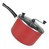 Pipoqueira Antiaderente Tampa Vidro Rl 20cm 4l Cor Vermelho