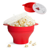 Pipoqueira Com Refratário De Silicone P/ Pipoca Mr1110 Mori Cor Vermelho