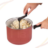 Pipoqueira Em Alumínio Antiaderente Panela 3,8 Lts Cor Creme