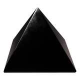 Pirâmide De Obsidiana Negra Natural Pedra De Cura 589g 9cm
