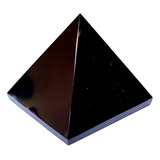 Pirâmide De Obsidiana Negra Pedra Natural De Cura 378g 7cm
