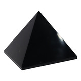 Pirâmide De Obsidiana Negra Pedra Natural Lapidada 190g 6cm