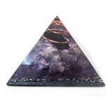 Pirâmide Orgonite Turmalina Negra -ametista Paz