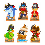 Piratas Kit 6 Displays Totens Decoração