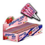 Pirulito Mastigável Yogurte 100 Morango - 50 Unidades - Full