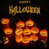 Pisca Halloween Abóbora Luz De Decoração 6m 40 Led