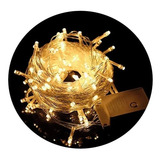 Pisca Luz Natal Led 100l 8f 10m Branco Quente Decoração