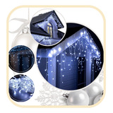 Pisca Pisca Cascata De Natal 400 Led 10 Metros Prova D'agua Cor Das Luzes Branco Frio 127v