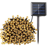 Pisca Pisca Cordão Solar Natal Led 100 Lâmpadas 10m Quente