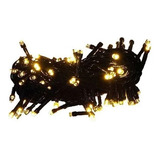 Pisca Pisca Natal 100 Lâmpadas Brancas Arroz 8 Funções 127v Cor Das Luzes Branco Quente 110v