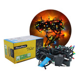 Pisca Pisca Natal 100 Lâmpadas Colorida Arroz 8 Funções 127v