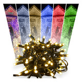 Pisca Pisca Natal 8 Funções 100 Leds 8m Várias Cores 110v