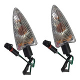 Pisca Seta Transparente Moto Daytona 675 Tiger 800 1050 Par