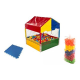 Piscina 1x1 Para Crianças + 500 Bolinhas + Tatame Eva Brinde