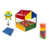 Piscina 1x1 Para Crianças + 500 Bolinhas + Tatame Eva Brinde
