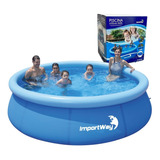 Piscina Borda Inflável Capacidade 4600 Litros Importway Cor Azul
