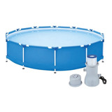 Piscina Circular 7000 L Estruturada Filtro Bomba - Mor