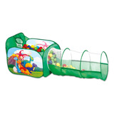 Piscina De Bolinha Cesta De Basquete Portátil 40 Bolinhas