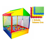 Piscina De Bolinhas 1,0 X 1,0 Premium Com Brinde Tatame Eva