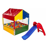 Piscina De Bolinhas 1x1 C/500 Bolinhas E Escorregador