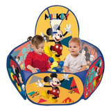Piscina De Bolinhas Com Cesta Basquete Mickey + 50 Bolinhas