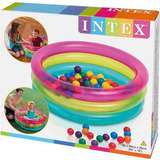 Piscina De Bolinhas Inflável Infantil Intex Com 50 Bolinhas