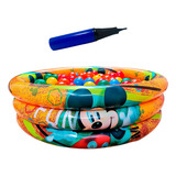 Piscina De Bolinhas Inflável Mickey + 25 Bolinhas + Bomba