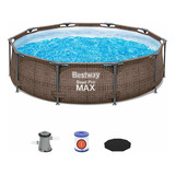 Piscina Estruturada 4.678l Deluxe + Filtro + Capa Bestway