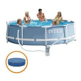 Piscina Estrutural 6.503 L Prism Filtro Capa Redondo Intex